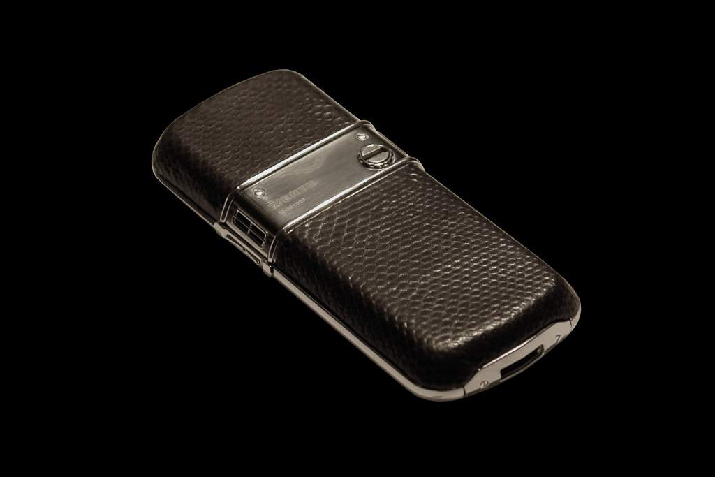 VERTU CONSTELLATION EXOTIC LEATHER LIMITED EDITION by MJ White Gold Mobile Phone, Modding Snake Skin
